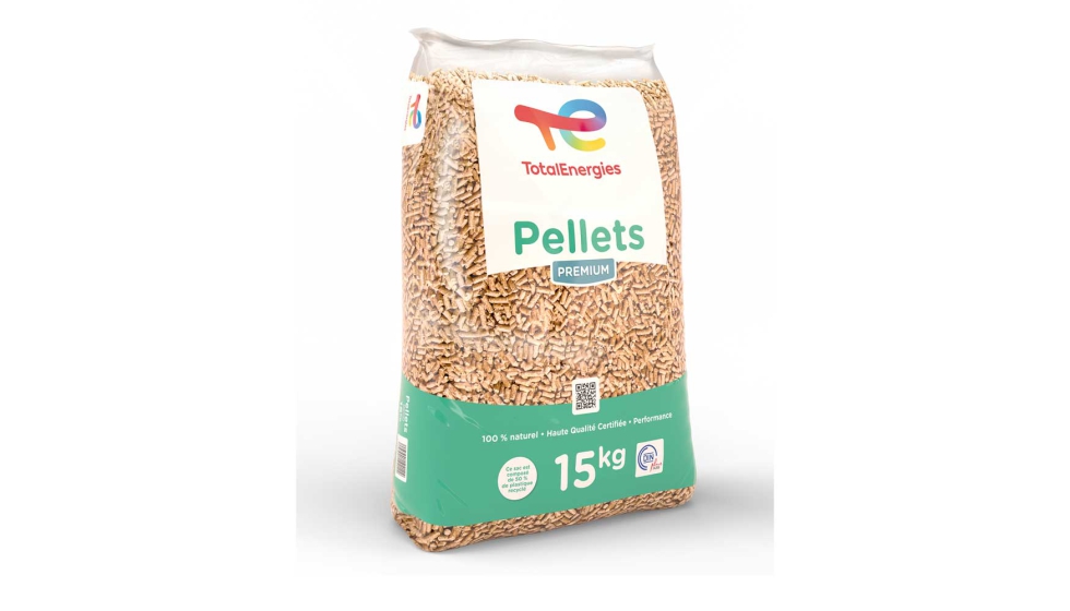 Los envases de TotalEnergies Premium Wood Pellets ahora estn fabricados con un 50% de polmeros reciclados de RE...