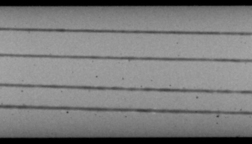 Figura 4: Radiografa de la unin a solape con AISI 321 arriba