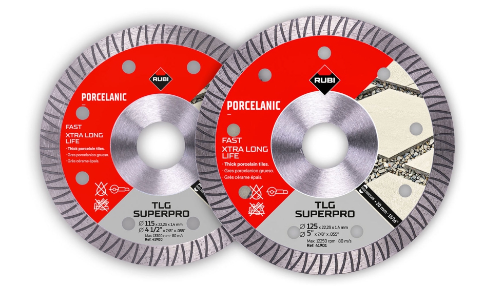 Los discos TLG SuperPro cuentan con ranuras en lser, que reducen las vibraciones durante el corte