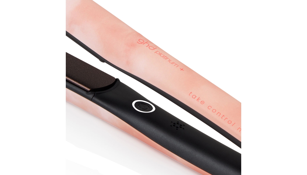 Ghd Platinum Pink 2023 - plancha de pelo rosa melocotón