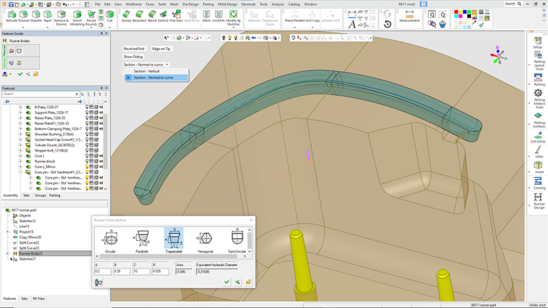 3D-Runner - Construo do canal 3D, com base no volume constante de orientao vertical e orientao da seco