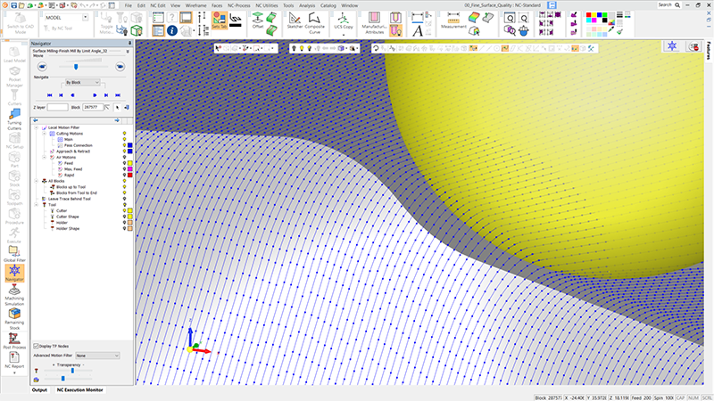 Toolpath Nodes - Visualizao dos pontos no percurso de ferramentas para auxiliar os utilizadores do CAM na preveno da qualidade do...