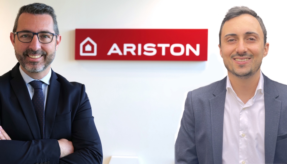 Rubn Santos, director del canal profesional y Guillermo Crespo, especialista de marketing de producto de Ariston