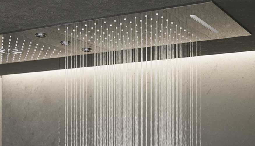 La Rainshower Aqua Ceiling combina diferentes patrones de rociado