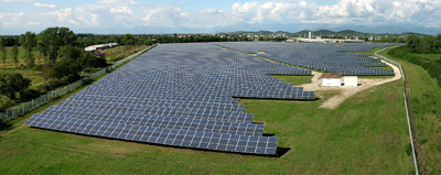 El parque solar de Manzano, de 32 ha, est ubicado en la provincia italiana de Udine