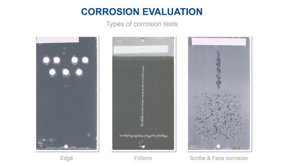 Figura 2. Sustratos de prueba revestidos por KTL con patrones de defectos tpicos. BASF Coatings