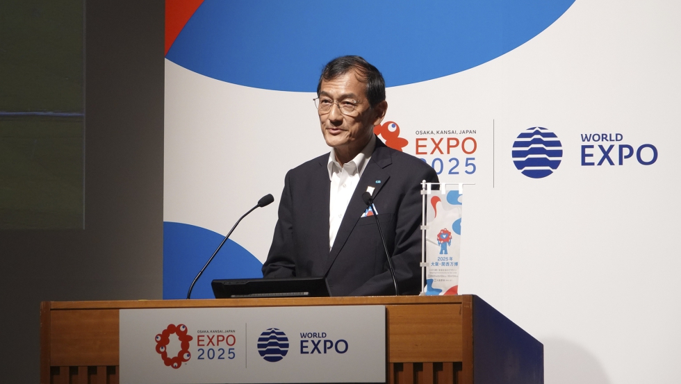 Yuichi Kitao, presidente y director representante de Kubota Corporation, durante la presentacin del patrocinio