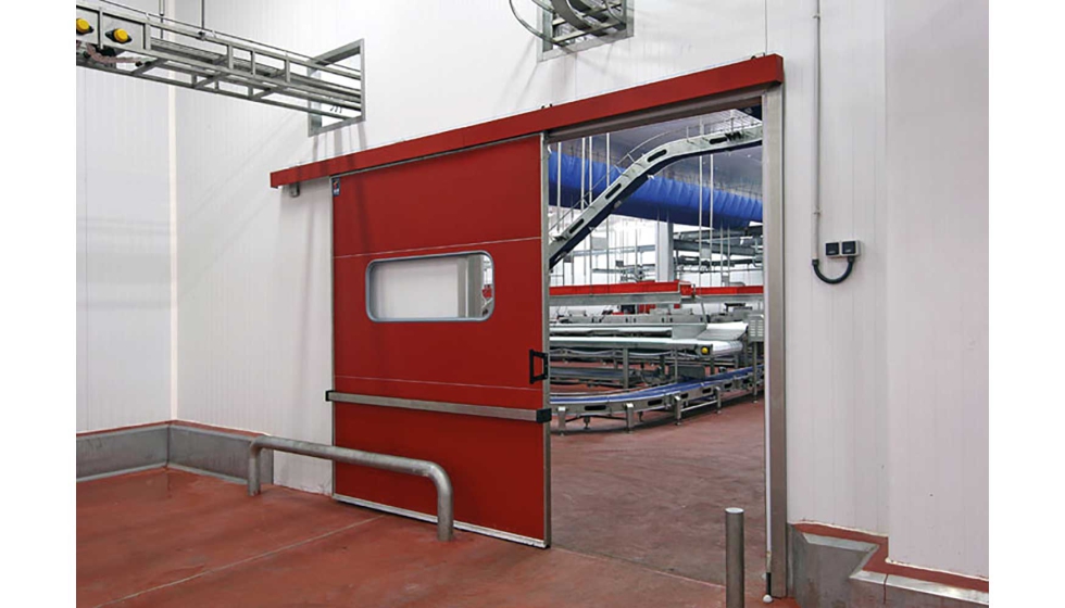 Puertas correderas reforzada T1 para la separacin de naves de trabajo