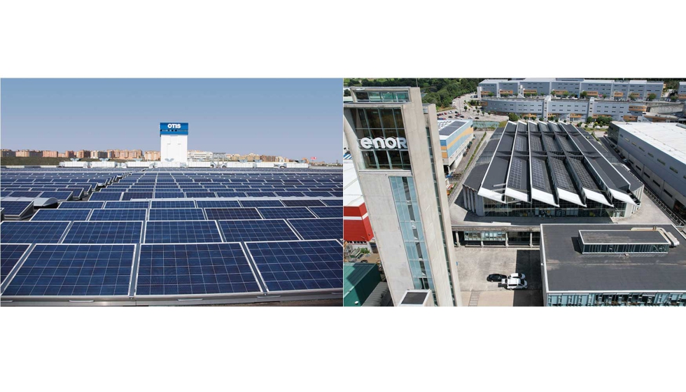 Instalaciones solares fotovoltaicas en las fbricas de Otis en Madrid y Vigo