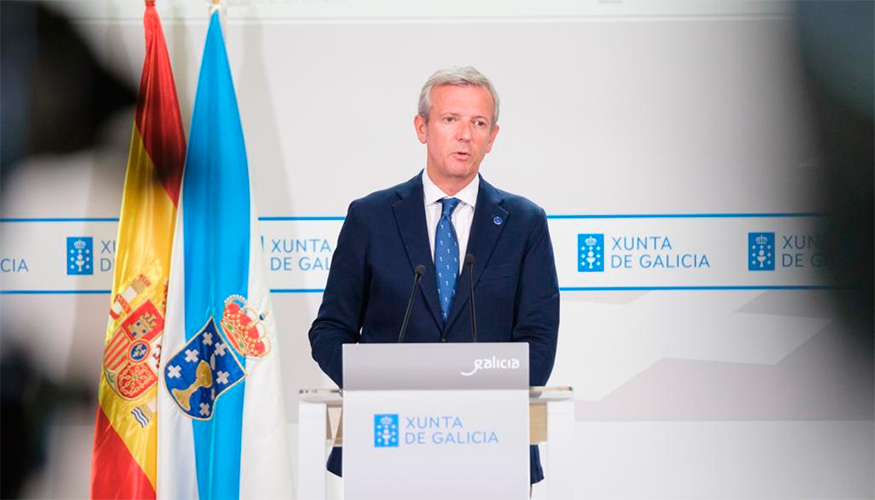 El presidente de la Xunta de Galicia, Alfonso Rueda, anunciando el proyecto EdugalIA