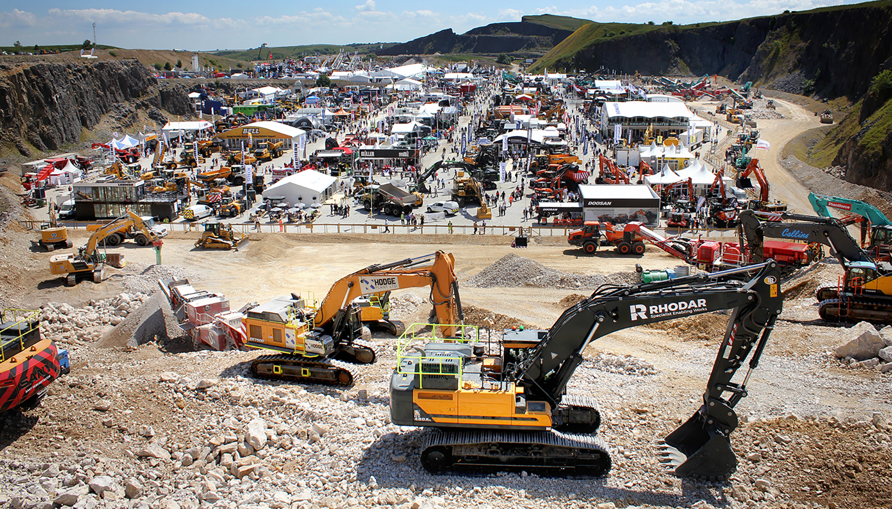 Vista de Hillhead 2022 desde el rea de demostracin de Quarry Face