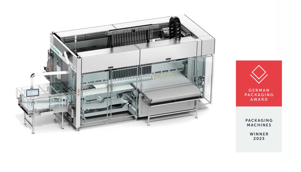 Los robots de recogida y colocacin del sistema Intelligent Direct Handling (IDH) de Syntegon garantizan una manipulacin cuidadosa de galletas y...