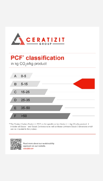 Ceratizit fue la primera empresa en introducir una norma para calcular y clasificar la huella de carbono de los productos de metal duro...