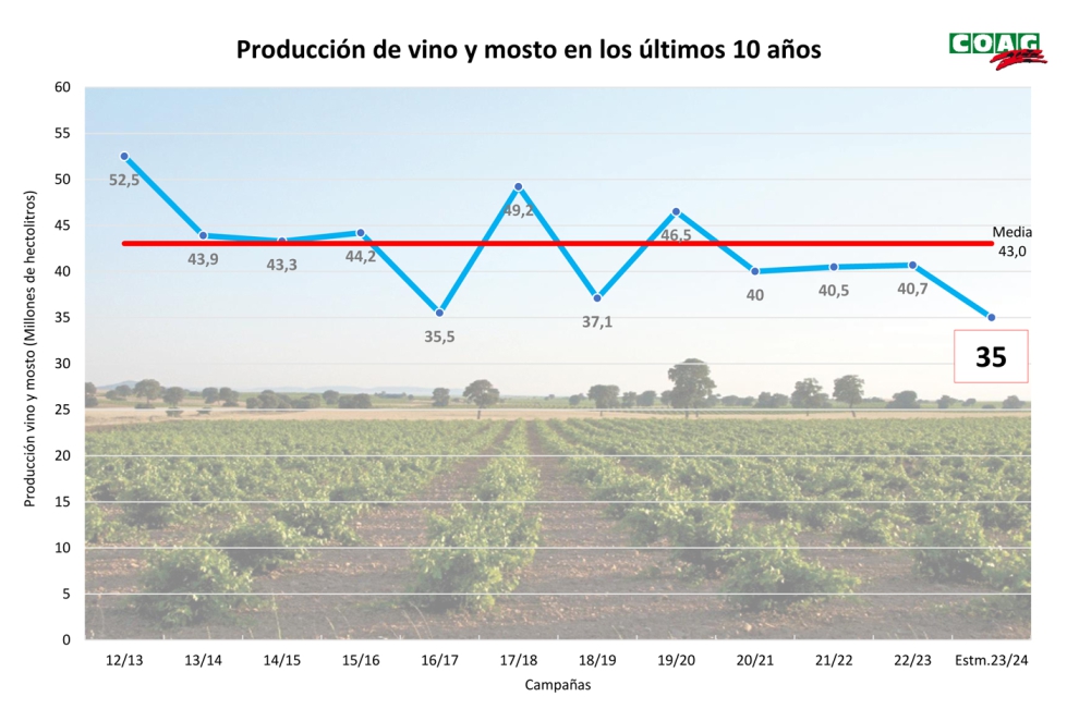 Foto de Los viticultores afrontan pérdidas de hasta 1.200 euros por hectárea en la cosecha más corta y cara de la última década