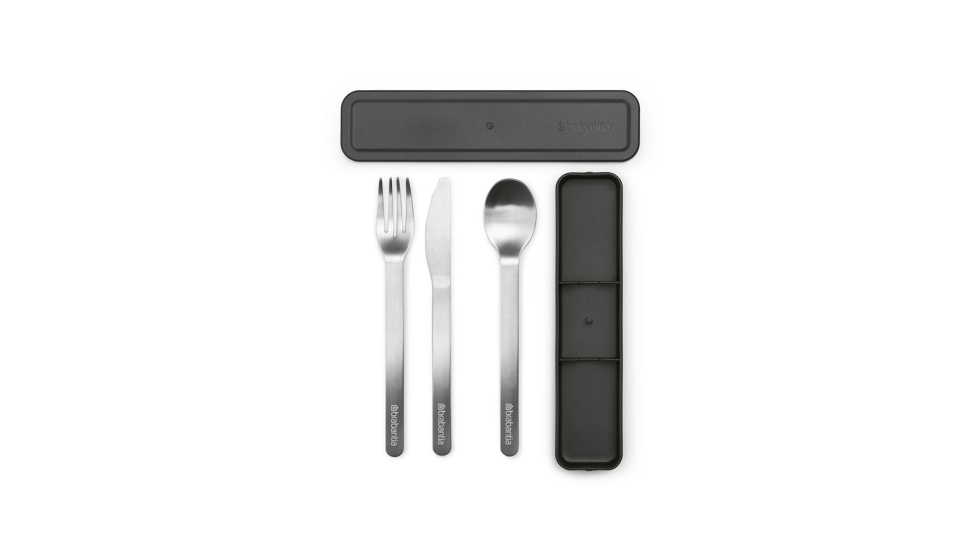 Set de 3 cubiertos de la coleccin Make & Take de Brabantia, color dark grey