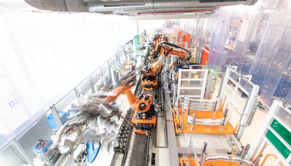 Lnea de produccin de piezas de carrocera del A8 en Audi, Neckarsulm, Alemania. Foto: Fronius