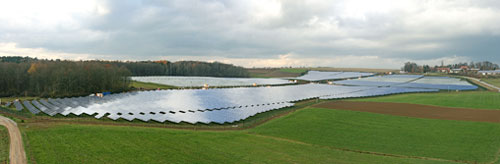 El nuevo parque solar de Gut Leimershof comprende 30 ha de extensin