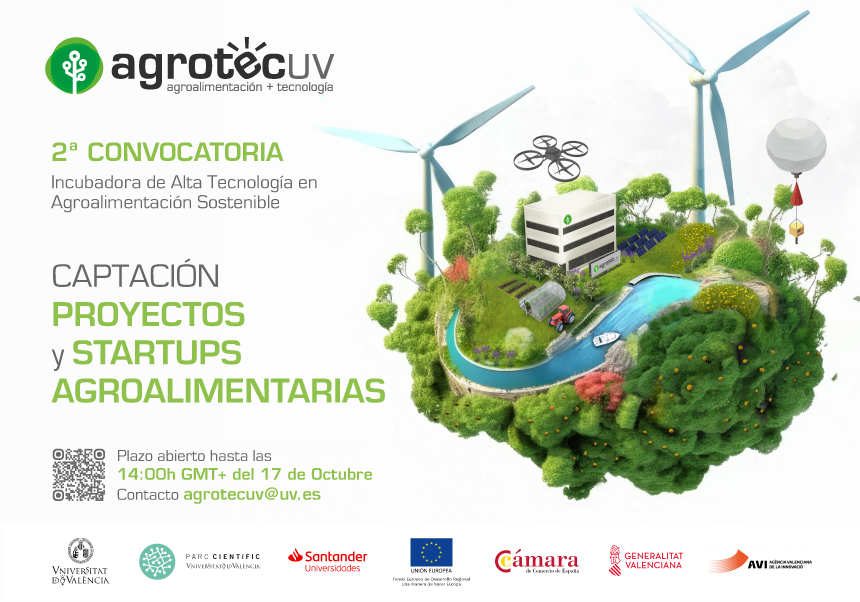Foto de AgrotecUV abre su 2ª convocatoria de captación de proyectos y startups en agroalimentación sostenible