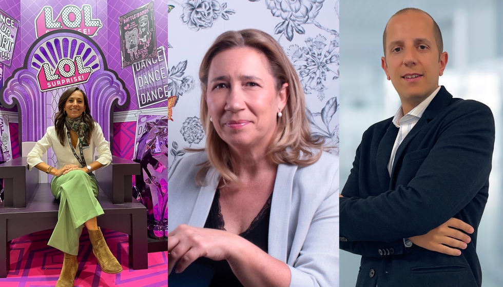 Laura Garca, head of licensing Iberia de MGA Entertainment, Mnica Ynzenga, responsable comercial de Arditex, y Daniel Serrano, CEO de OcioStock...