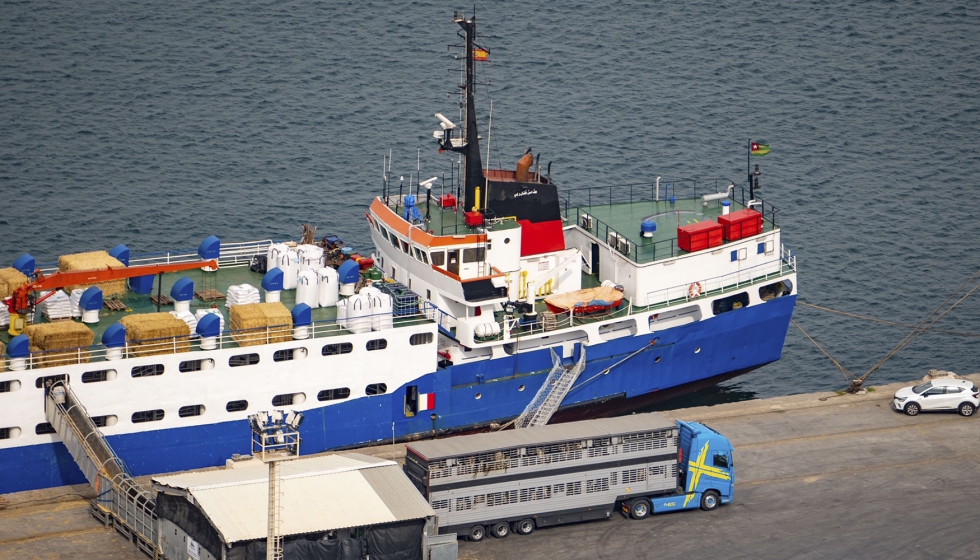 Transporte de animales vivos en el Puerto de Cartagena