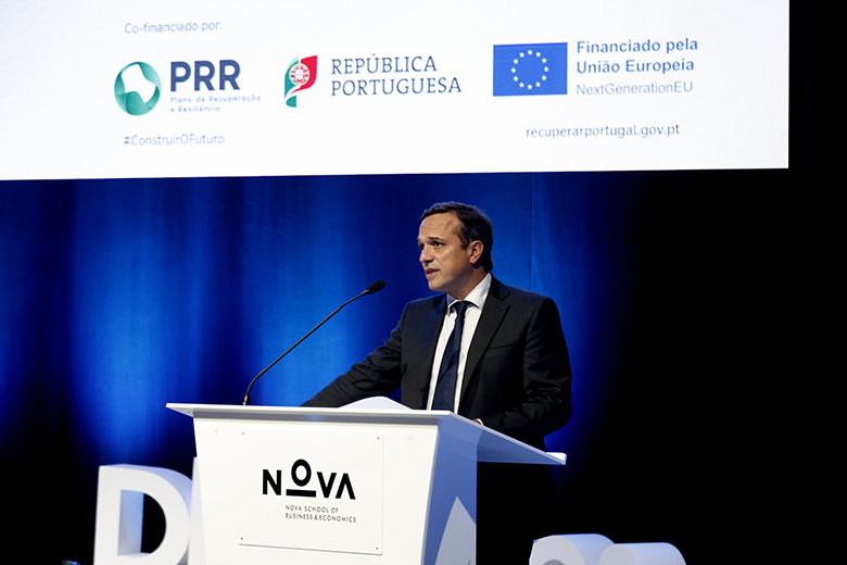 Na sua interveno, o secretrio de Estado do Ambiente, Hugo Polido Pires...