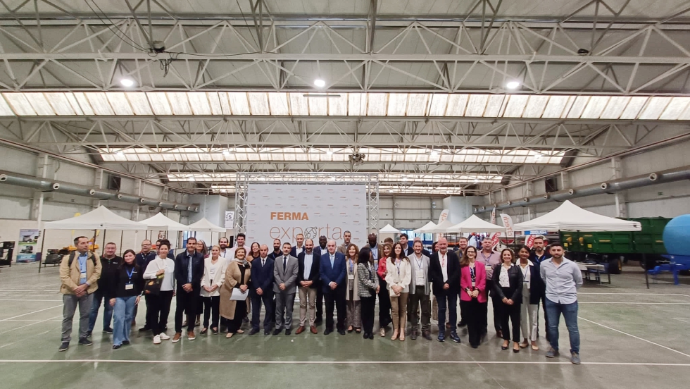 Fabricantes aragoneses, invitados extranjeros y autoridades, en el marco de 'Ferma Exporta'