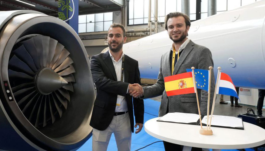 David Pistoni, CEO de Zeleros, y Mars Geuze, cofundador y director de Hyperloop de Hardt Hyperloop