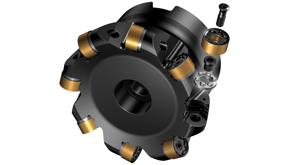 CoroMill MR80 es una solucin rentable que presenta plaquitas de dos caras con 12 posibilidades de posicionamiento