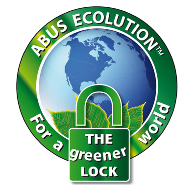 Otra novedad de Abus, Ecolution, una gama de candados verdes fabricados ecolgicamente y solidarios