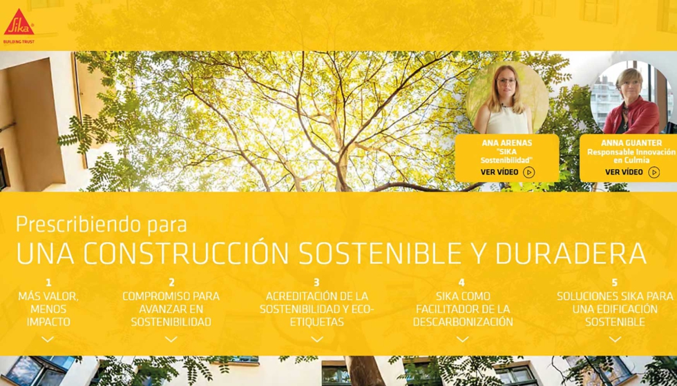 Nuevo site de soluciones sostenibles de Sika