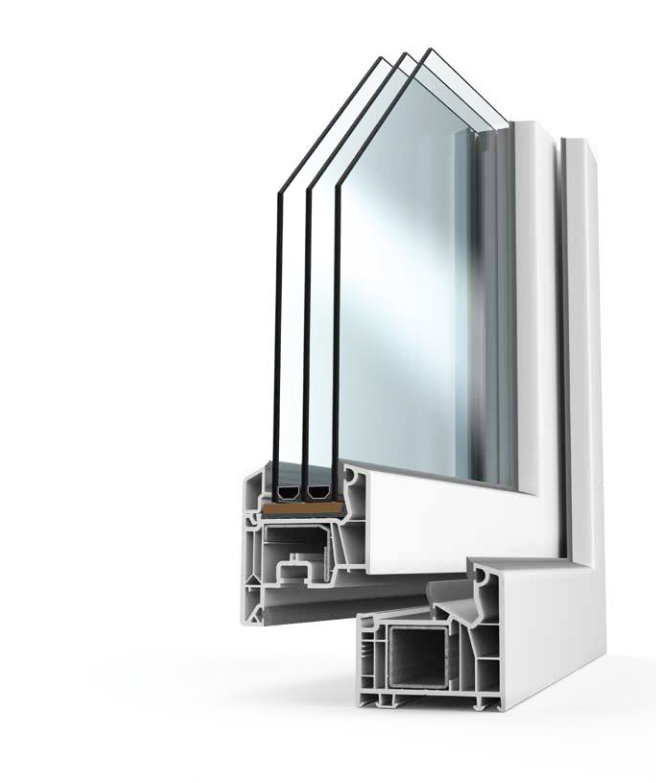 Perfil VEKA: Dupla Junta 76mm