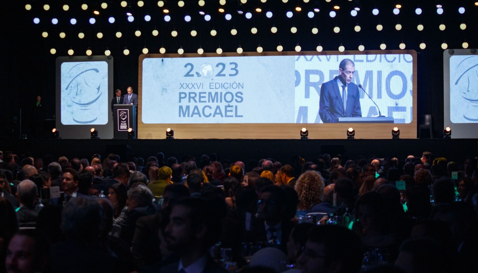 El presidente de AEMA, Jess Posadas, durante su discurso en la gala