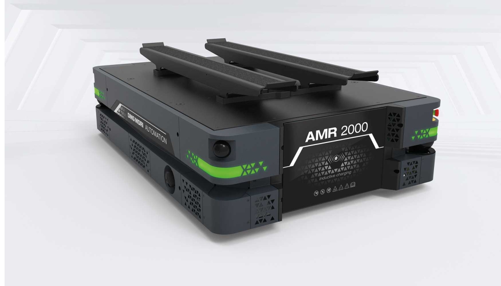 La plataforma modular de la AMR 2000 se ha diseado para manipular pals de material y carros de virutas
