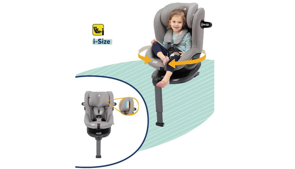 La silla auto i-Spin 360 E destaca por su proteccin proactiva gracias a sus paneles laterales y reposacabezas TriProtect con espuma efecto memoria...