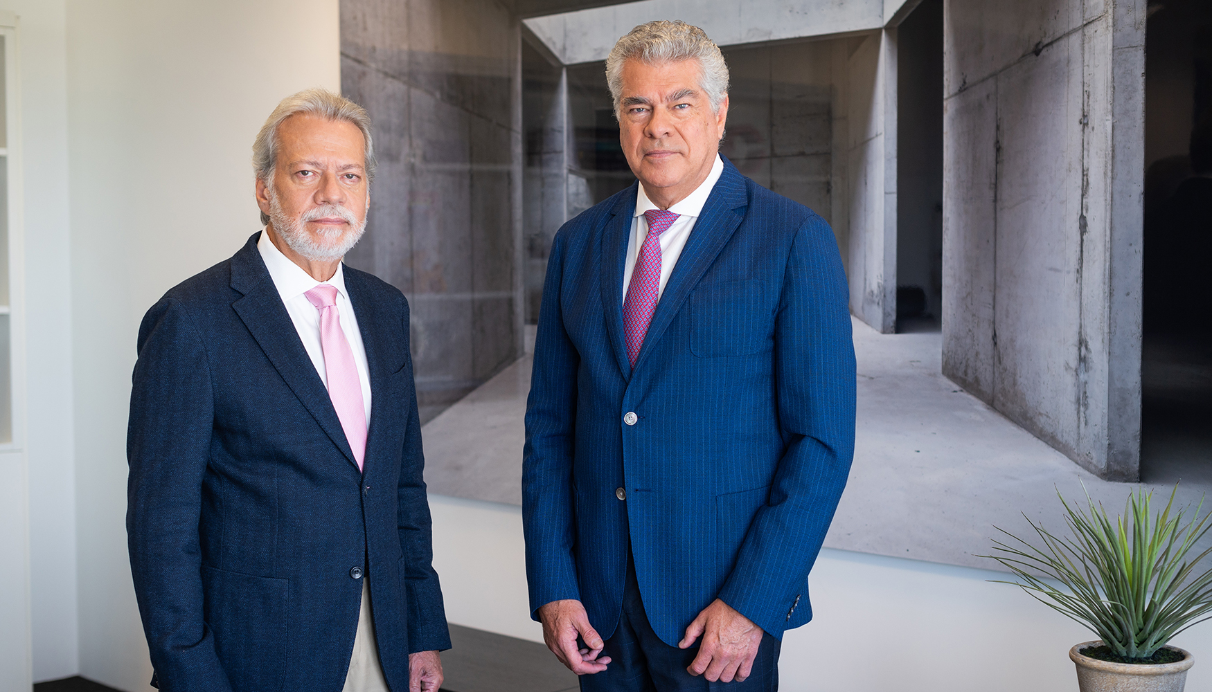Luis Amodio y Mauricio Amodio, presidente y vicepresidentes ejecutivos de OHLA
