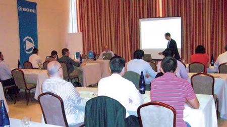 Attendees at the annual meeting of distributors of Boge compressors