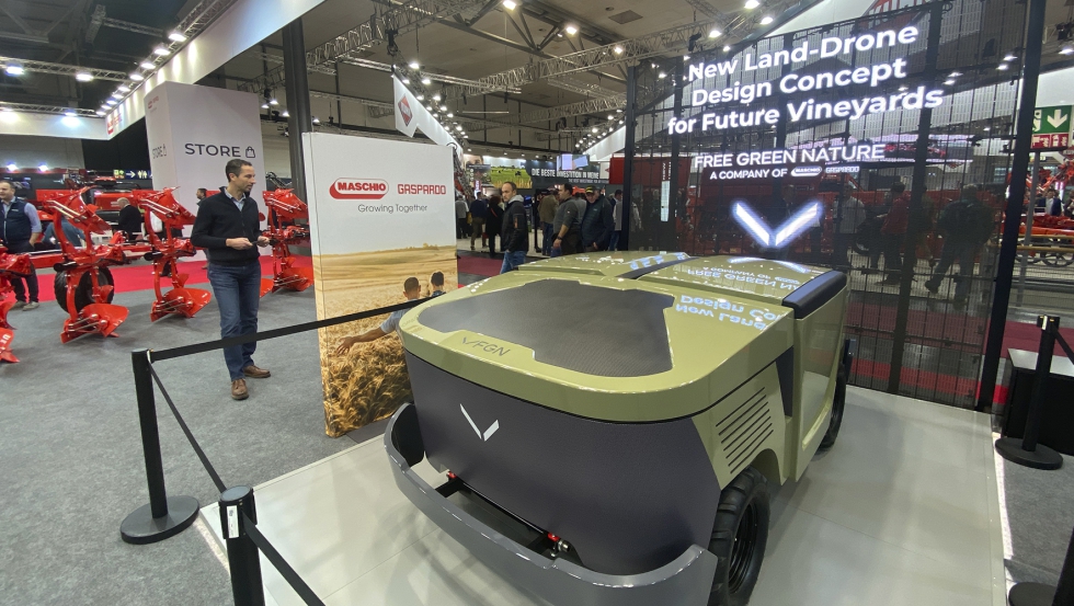 Robot para via en el stand de Maschio Gaspardo en Agritechnica 2023