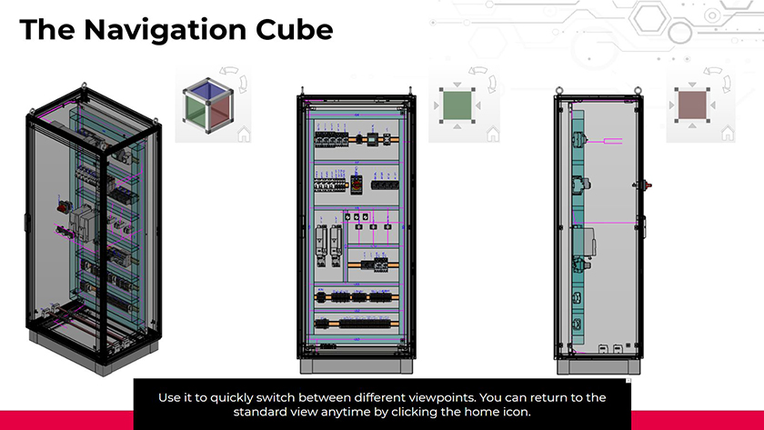 O novo cubo de navegao  apenas um dos muitos tpicos abordados no curso eLearning para a verso atual do Eplan Pro Panel...