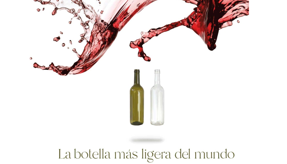 Vidrala presenta BD NOVA LITE, la botella de vino ms ligera del mundo en 300 mm de altura con un peso de 360 gramos...