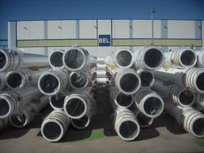 These tubes of 16 &quote;in diameter cuadruplican capacity and allowing important benefits for the desalination plants