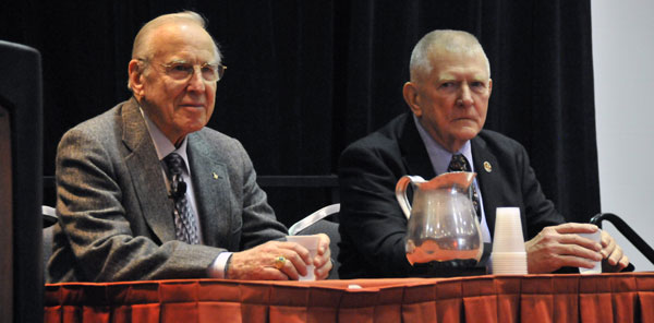 Jim Lovell, Gene Kranz, during a press conference held after his presentation of the first general session of SolidWorks World 2011...