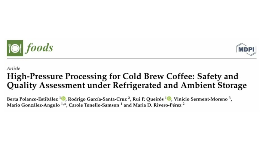 Figure 1  Publicacin cientfica de los resultados obtenidos en el estudio del caf preparado en fro HPP