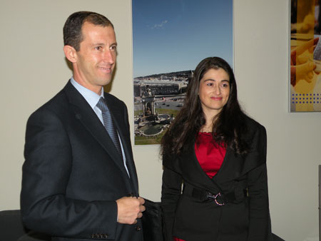 Josep Miarnau, President of Construmat, and Pilar Navarro, Director of the Barcelona's lounge