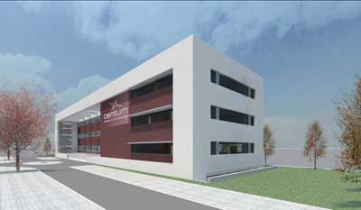La estructura de la nueva sede de Centum est planteada para permitir la mxima captacin solar