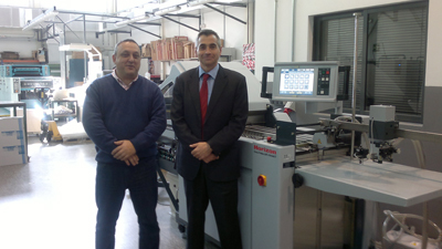 Jos Parra (izdda.), Manager of J.P. printers, and Francesc Navarro, Manager of Orominavone Systems