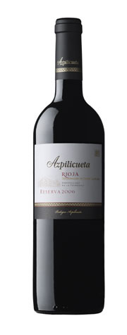 El reserva 2006 de Azpilicueta en la botella Bordelesa Seduccin de color negro