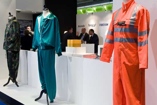 Protech, lo ltimo en materiales tcnicos para la ropa de seguridad en Techtextil. Fotografa: Messe Frankfurt Exhibition GmbH...