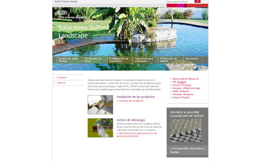 Nueva web de los productos DuPont Landscape Soluctions