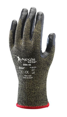 The glove 250 Aegis KVS4 has a long life to work in industries such as automotive, metal, glass, or the public sector