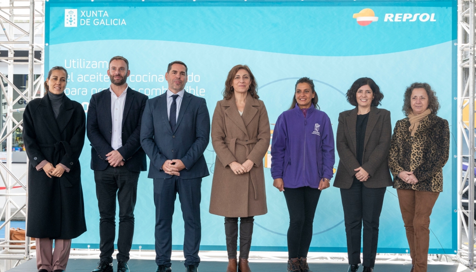Representantes de Repsol y la Xunta de Galicia durante el acto de presentacin de la iniciativa